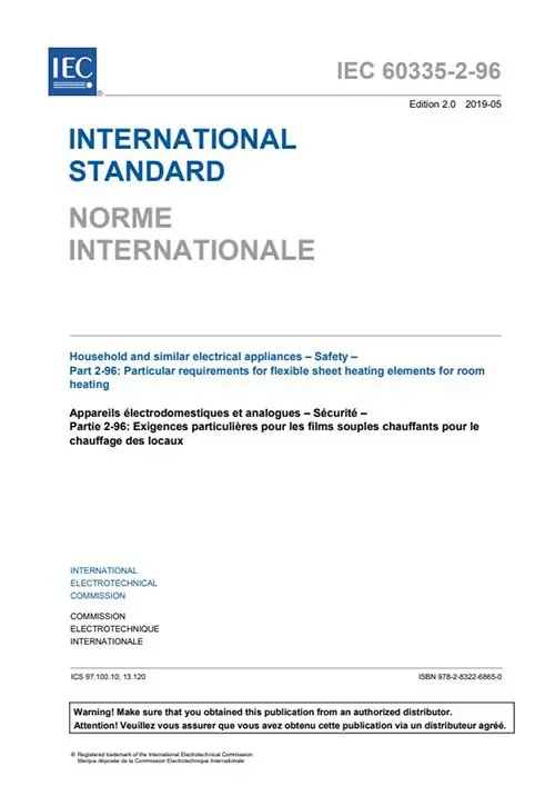 Placeholder image for an IEC/EN Certification document.