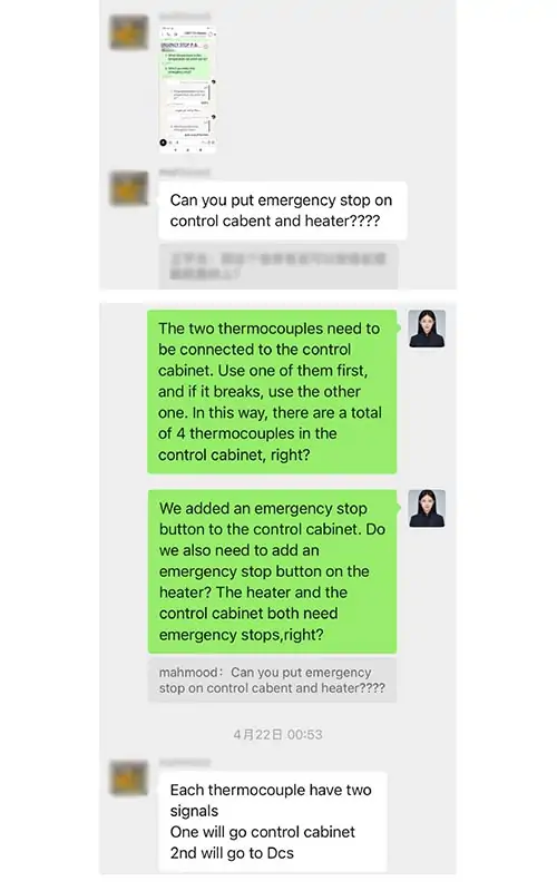 Chat showing an updated plan based on end-user feedback.