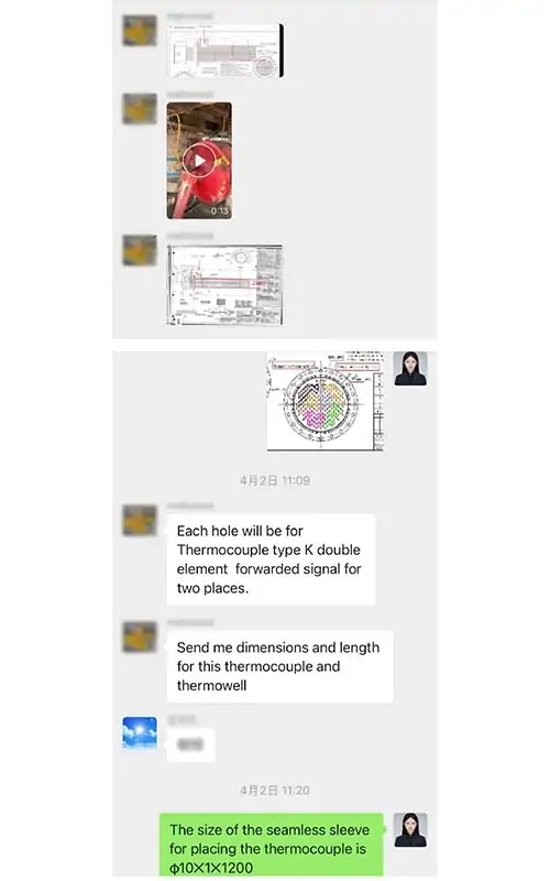 Chat screenshot showing a detailed technical discussion.