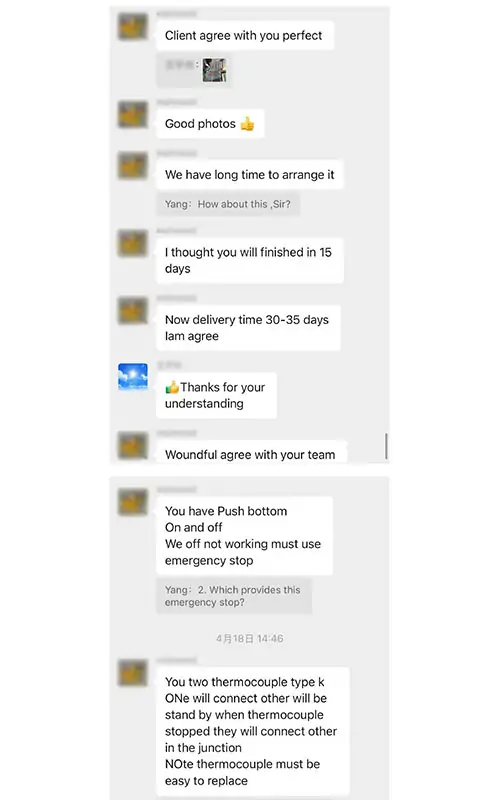 Chat about warranty details and design optimization.
