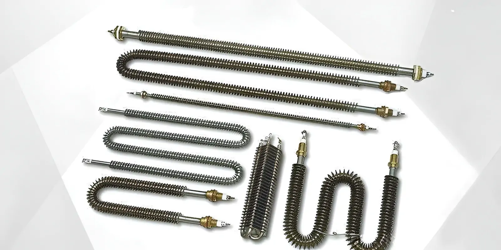 A showcase of various types of finned heaters
