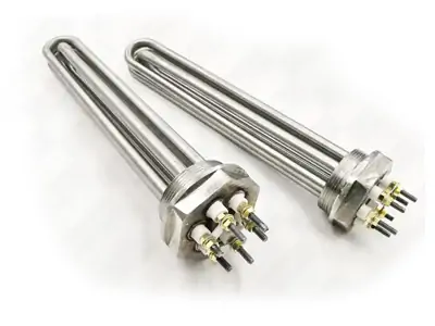 A screw plug immersion heater