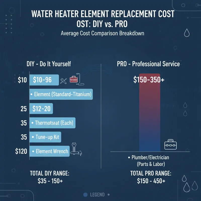 Bar chart comparing DIY vs. professional cost components