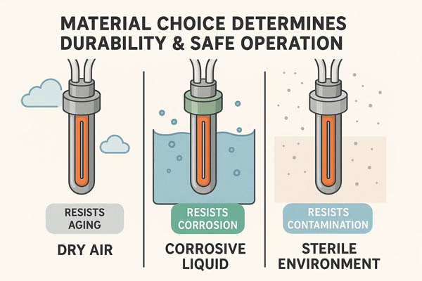 Illustration of Material Compatibility for Cartridge Heaters