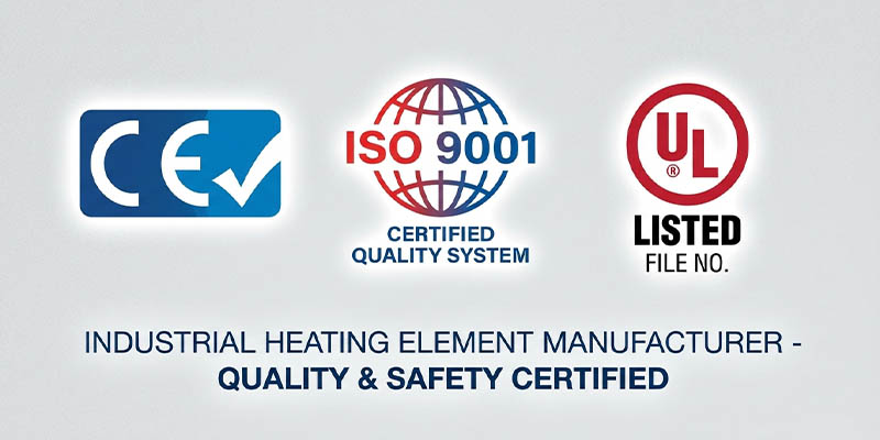 Collage of CE, ISO9001, and UL certification logos