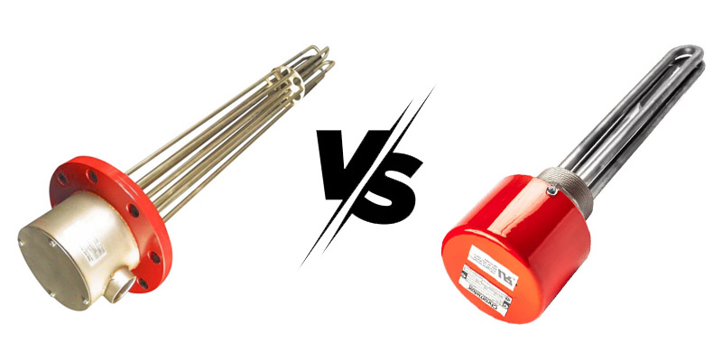 Industrial flange heater and screw plug heater comparison