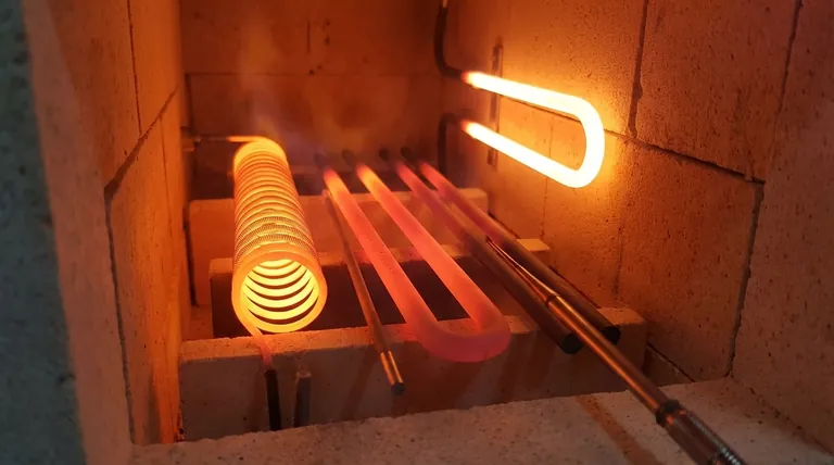 Heating element in operation