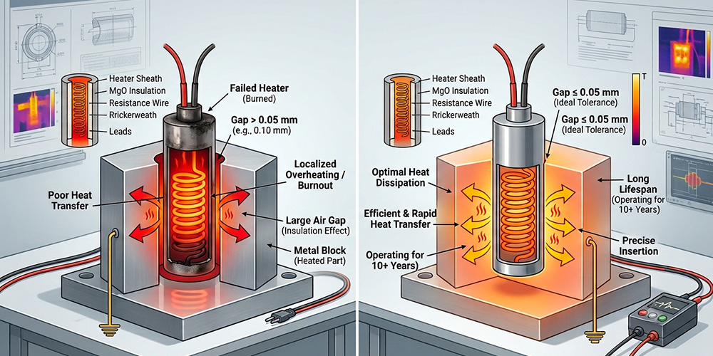 cartridge-heater-clearance-gap-comparison