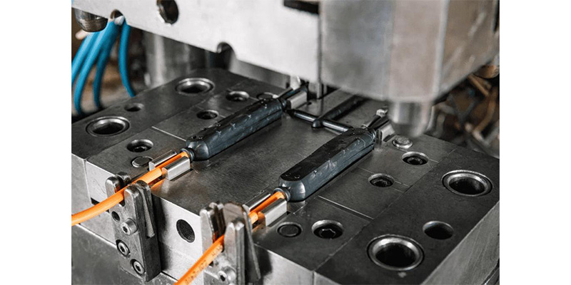 Cartridge heaters installed in an industrial injection mold